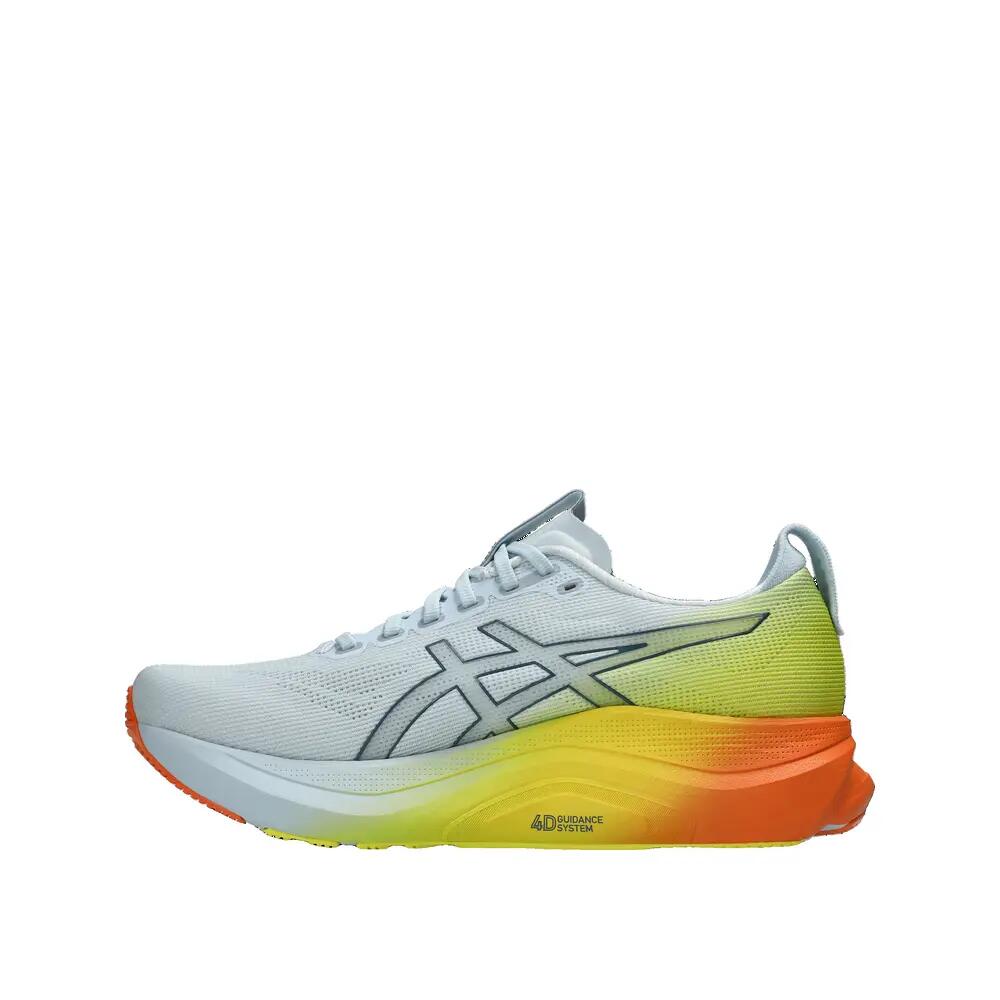 ASICS Gel-Kayano 32 Hardloopschoenen Blauw/Oranje/Geel 3/6