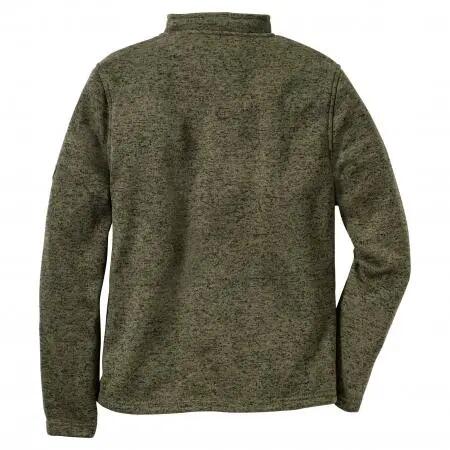 Herren - Strickfleece-Troyer - Regular Fit, Zipperkragen - Wukom - Oliv 2/2