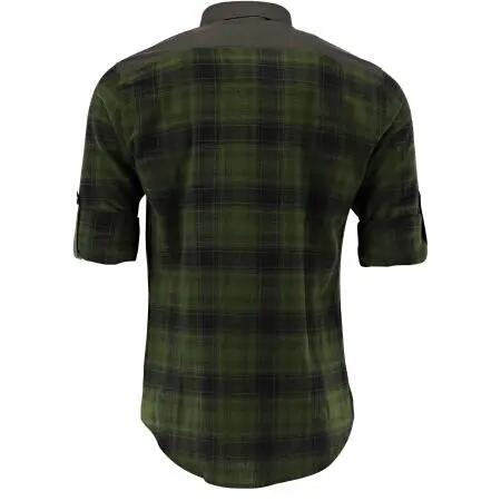 Herren - Flanellhemd - Langarm, Regular Fit - Oliv 2/2