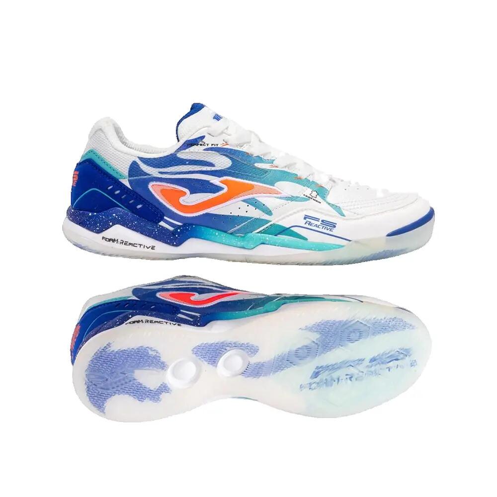 Zapatos de futsal Joma Reactive 2401 Cuero natural Blanco 3/3