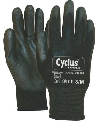 Cycplus montagehandschoenen nylon pu-coating, maat m, zwart