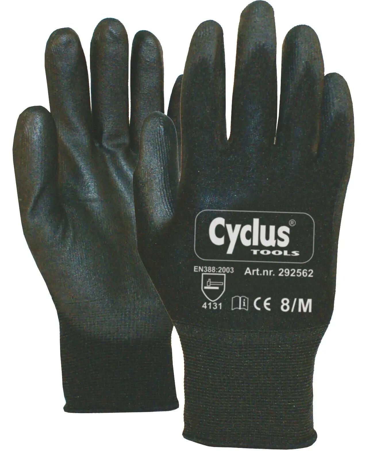 Guantes de trabajo Cycplus PU-Flex M (8) Negro - Comodidad y Protección 2/2