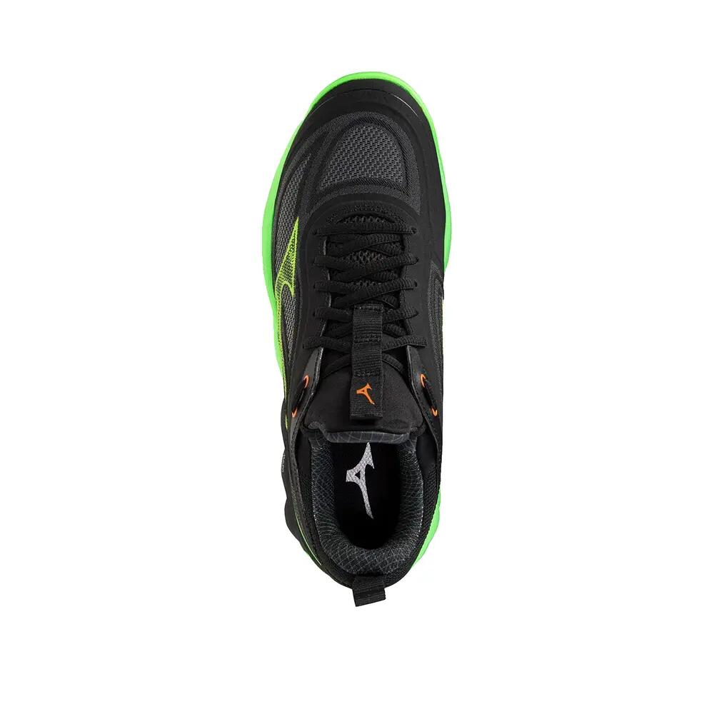 Mizuno Wave Luminous 3 Volleyballschuhe Schwarz/Glowapple/Orange Mandarin 6/6