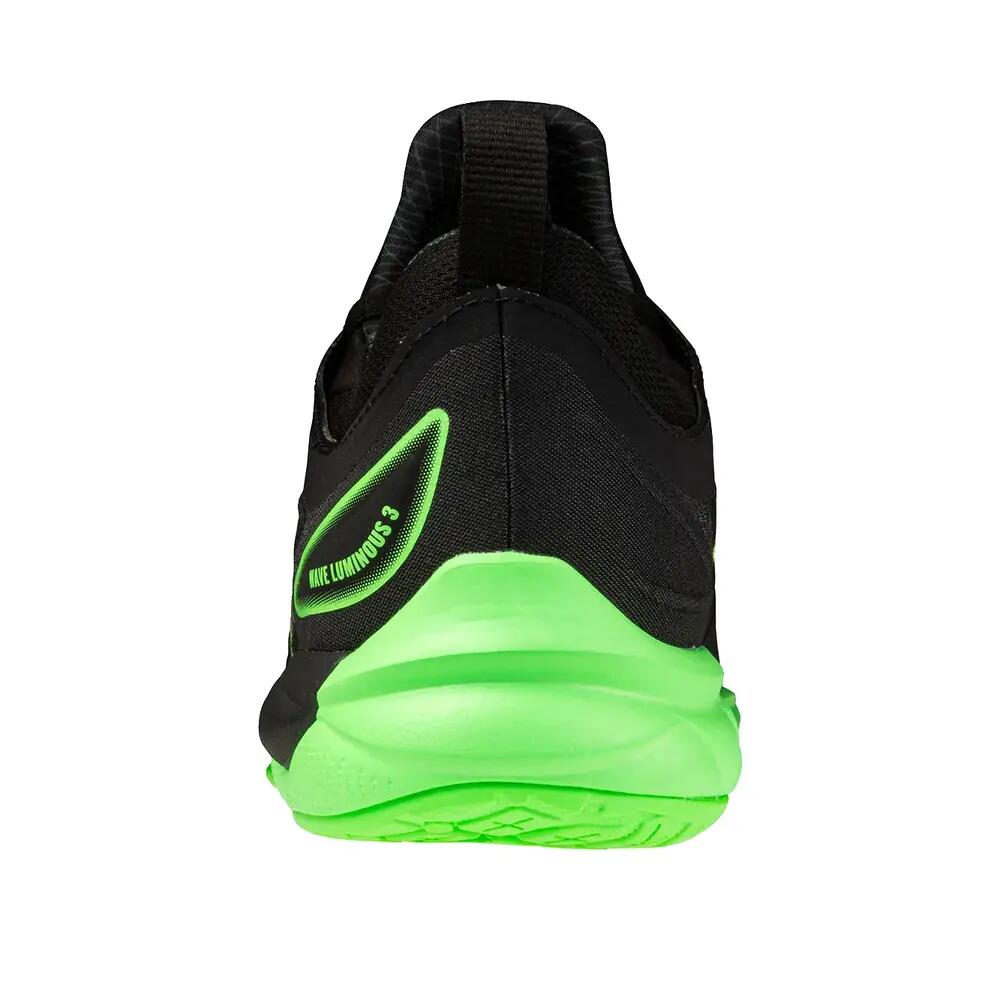 Mizuno Wave Luminous 3 Volleyballschuhe Schwarz/Glowapple/Orange Mandarin 3/6