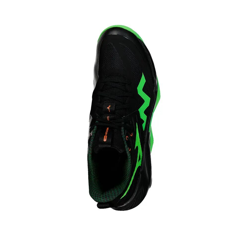 Chaussures de volley Mizuno Wave Momentum Pro Noir/Glow Apple/Orange Mandarine 6/7