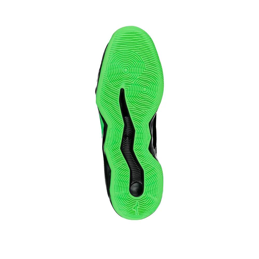 Chaussures de volley Mizuno Wave Momentum Pro Noir/Glow Apple/Orange Mandarine 5/7