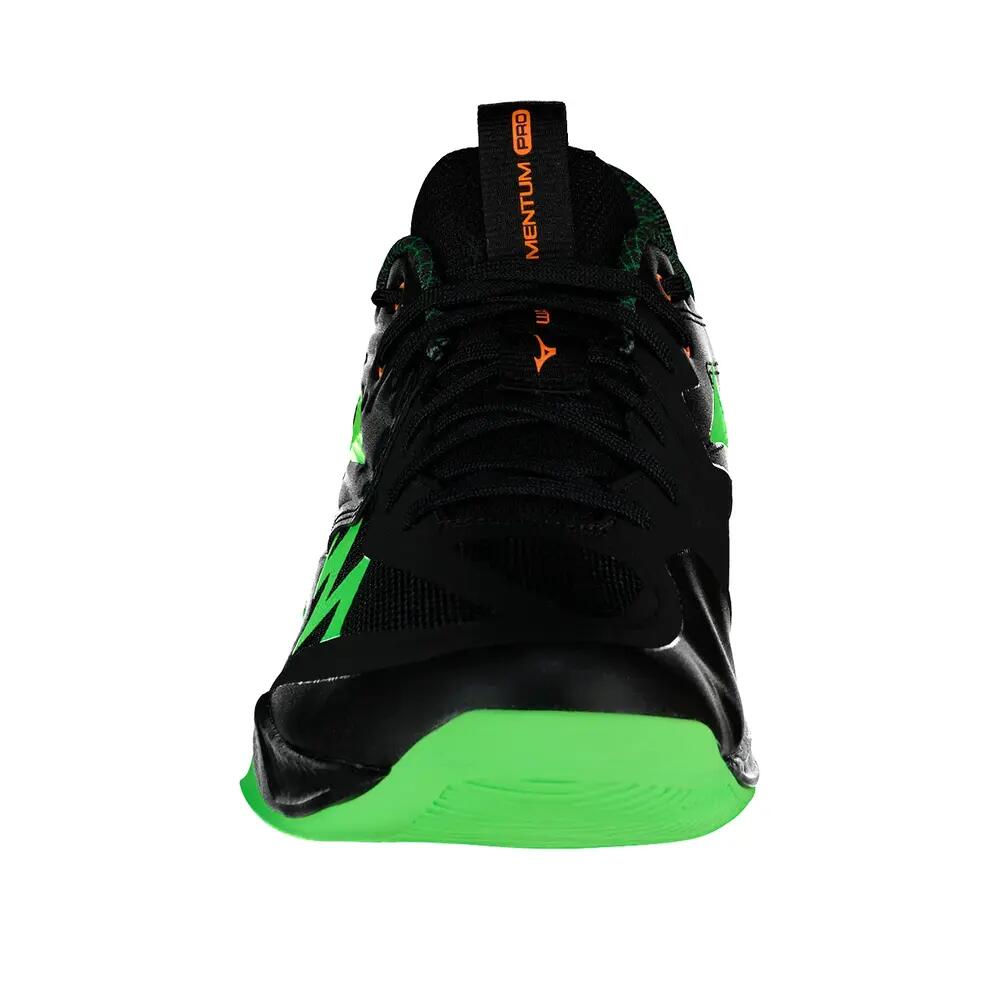 Chaussures de volley Mizuno Wave Momentum Pro Noir/Glow Apple/Orange Mandarine 2/7