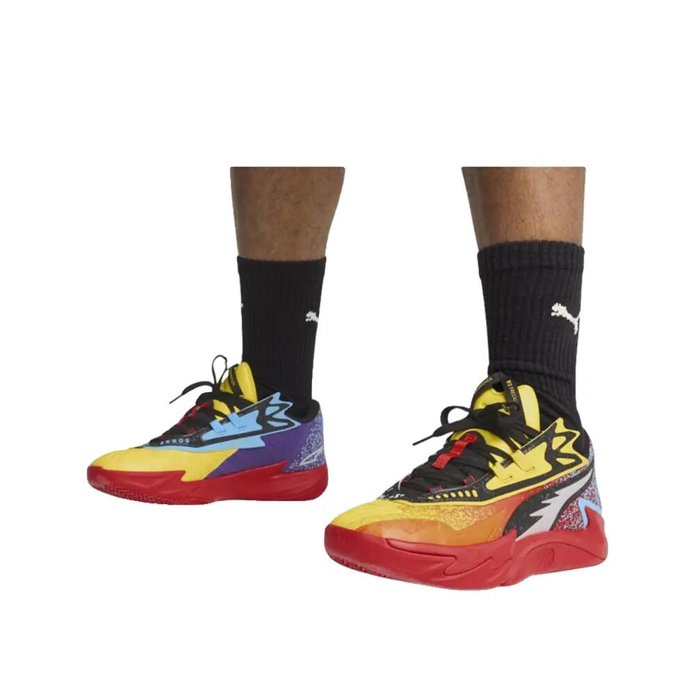 Sapatos de basquetebol PUMA Scoot Zeros II Caution Rickie Multicolor 4/4