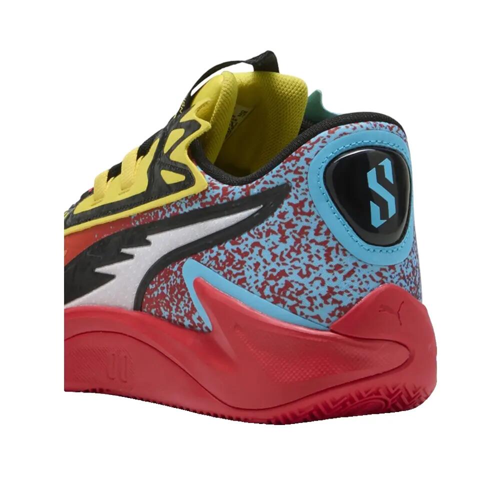 Sapatos de basquetebol PUMA Scoot Zeros II Caution Rickie Multicolor 3/4
