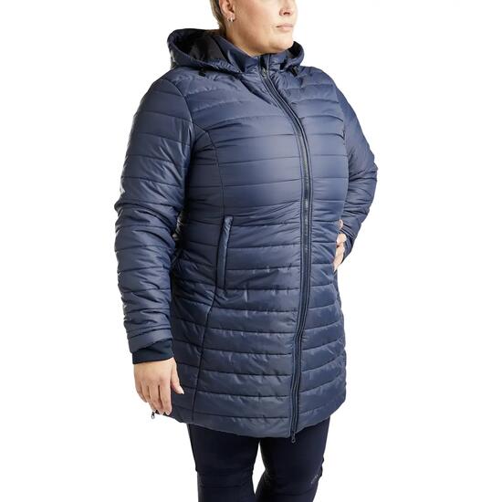 Lange Daunenjacke mit Kapuze, Damen Montar Kately Curve