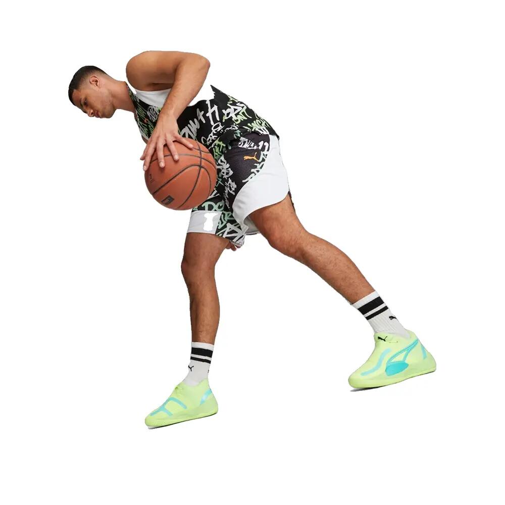 Sapatilhas de Basquetebol para Adultos Puma Rise Verde 6/8