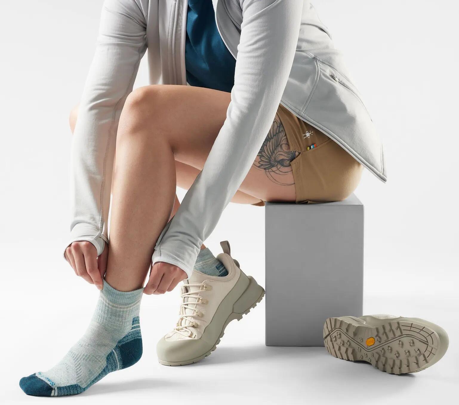 Chaussettes de Randonnée Smartwool Light Cushion Ankle Vert Femme 2/2