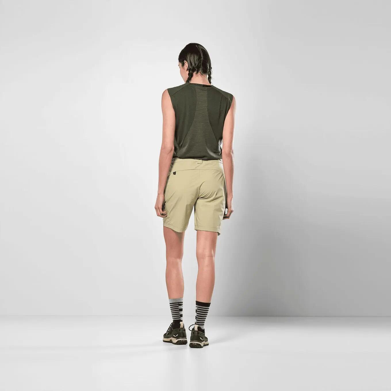 Pantalones cortos Salewa Puez Talvena beige para mujer 3/5