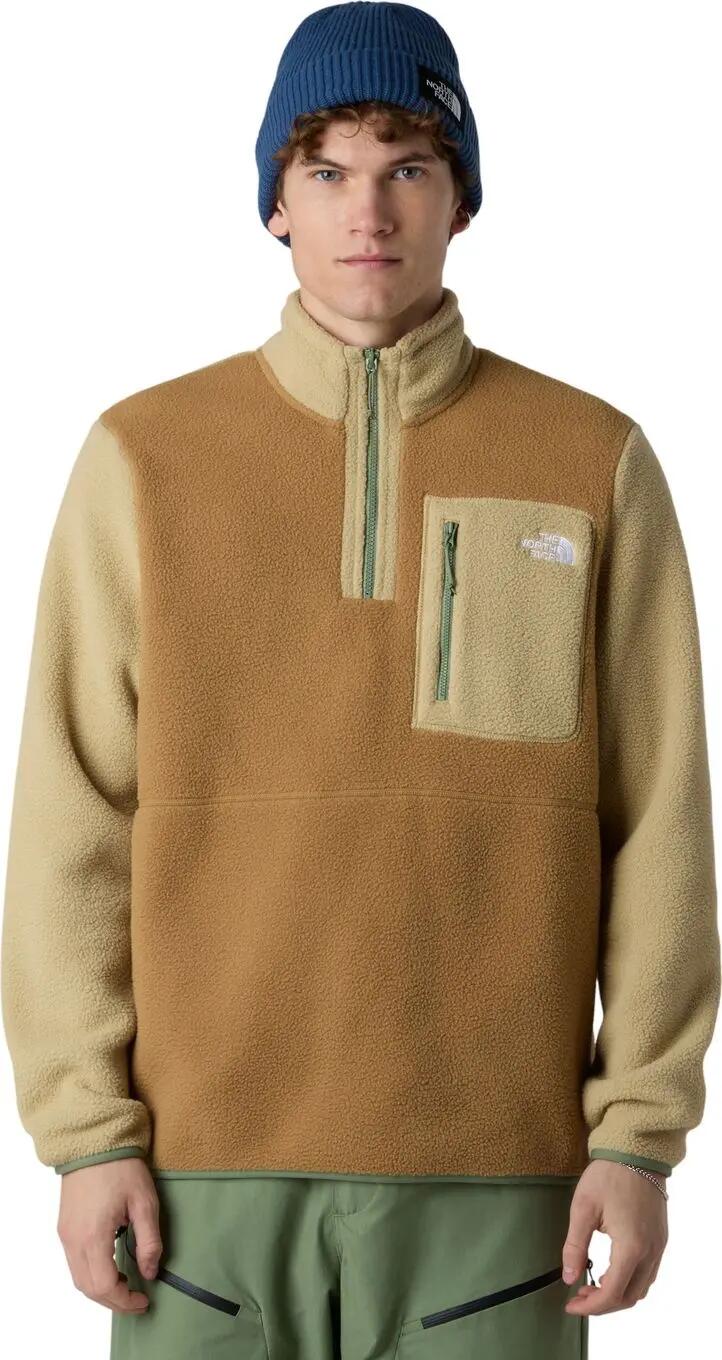 The North Face Yumiori 1/4 Zip Heren Bruin/Beige Polar Fleece 1/5