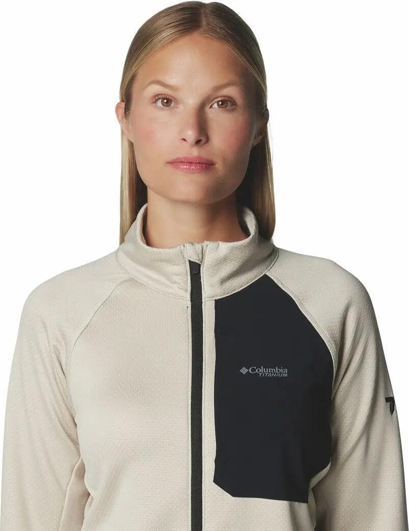 Columbia Triple Canyon Grid Women's Fleece Full Zip Beige 5/7