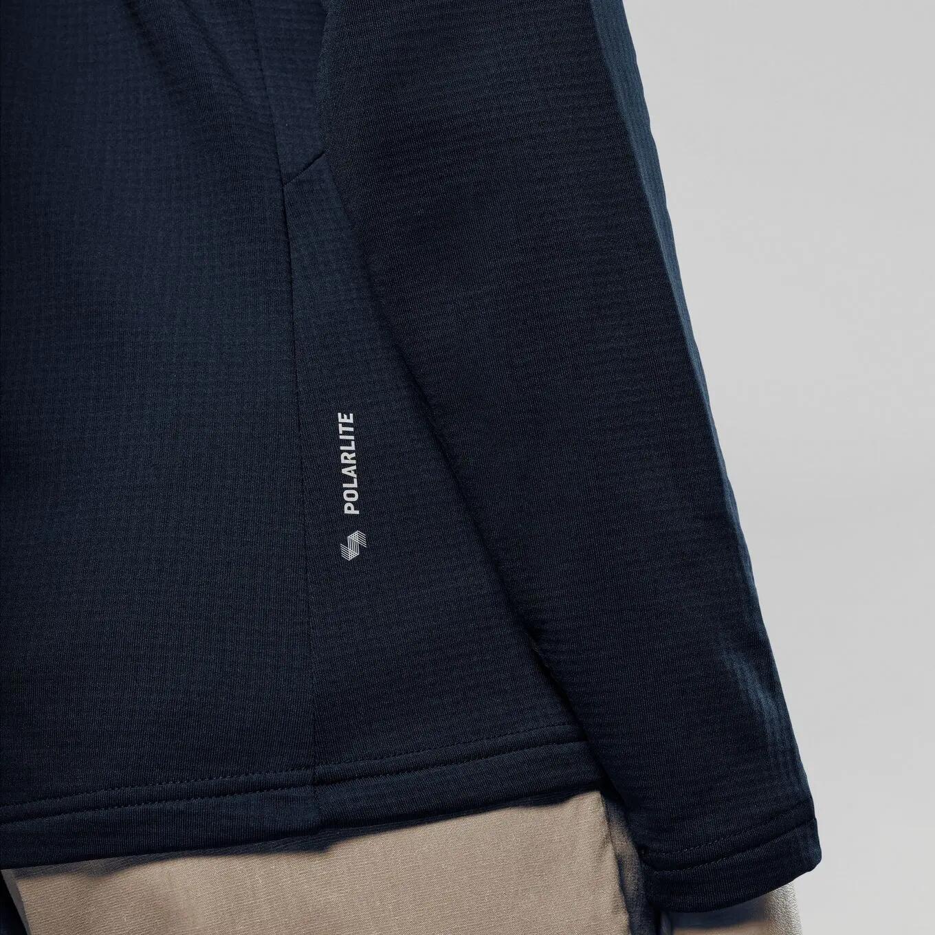Damesblauwe Salewa Puez Cammino 1/2 Zip fleecejack 5/5