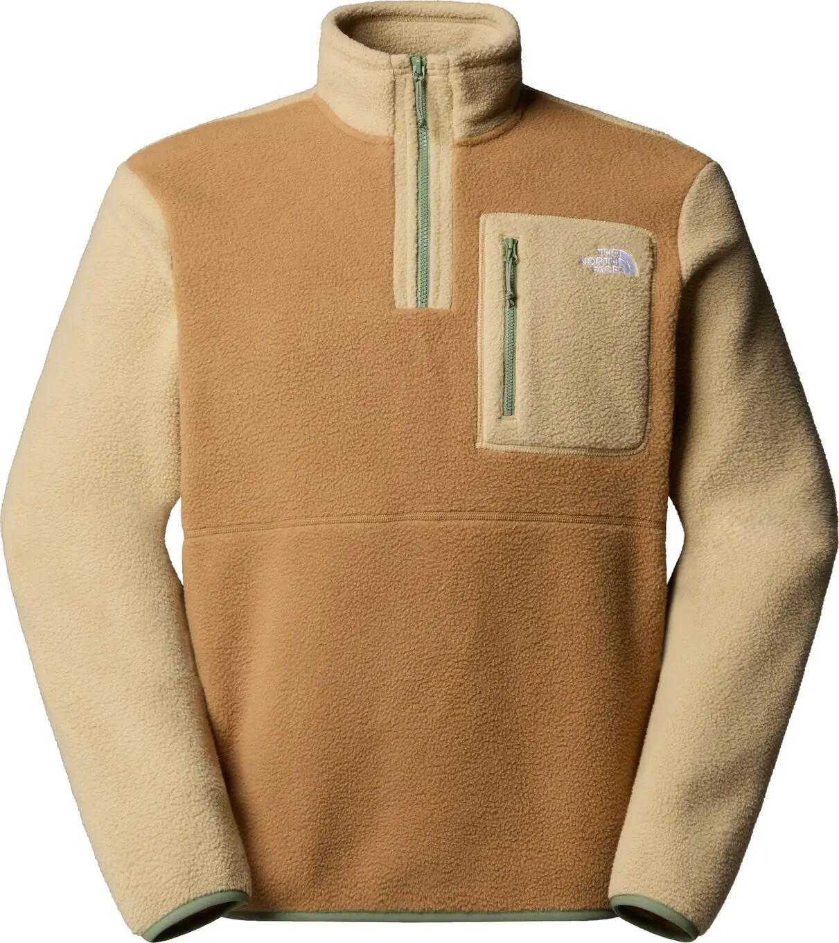 The North Face Yumiori 1/4 Zip Heren Bruin/Beige Polar Fleece 4/5