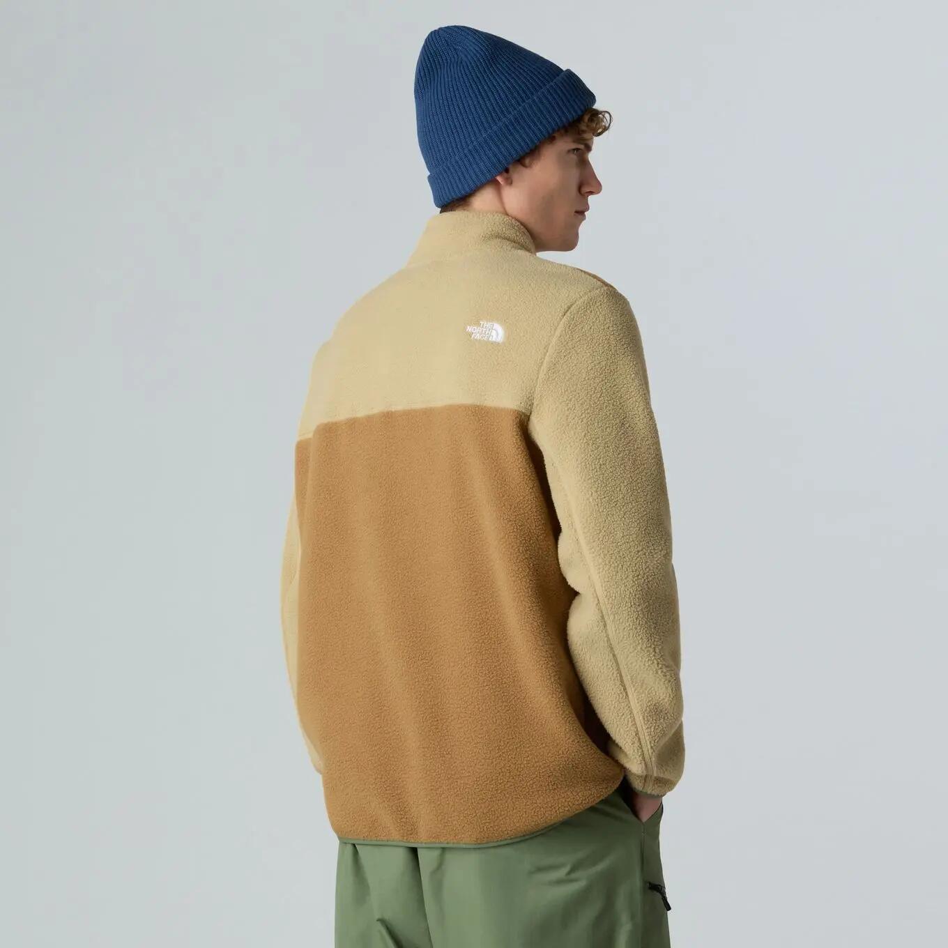 The North Face Yumiori 1/4 Zip Heren Bruin/Beige Polar Fleece 3/5
