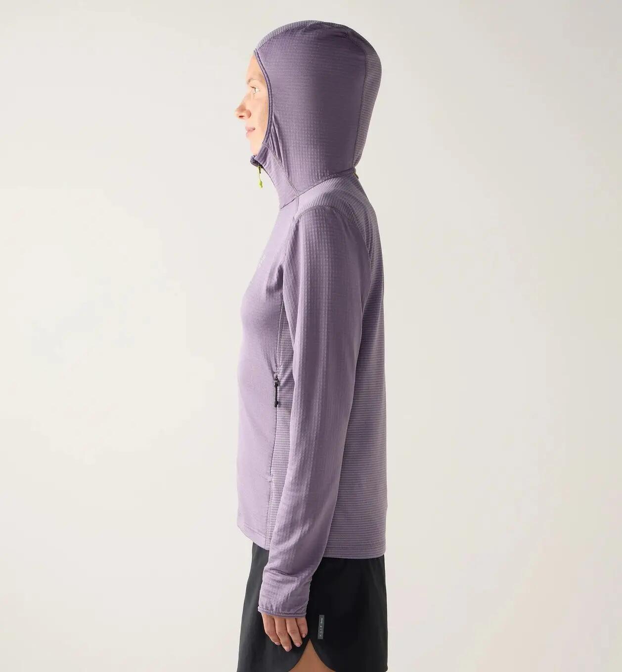 Polaire Haglöfs L.I.M Mid Multi II Hood Violet Femme 3/5