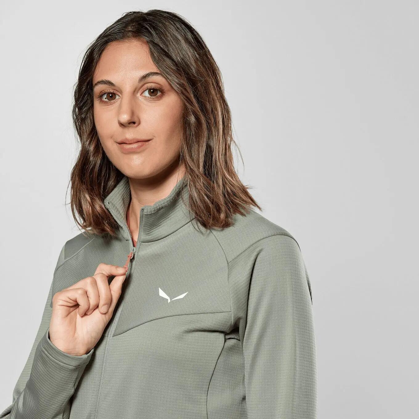 Polar Salewa Puez Cammino 1/2 Zip Verde Donna 2/5