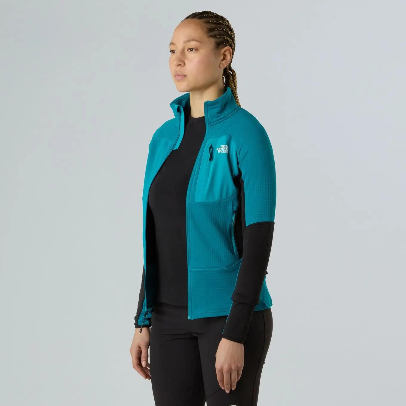 Chaqueta polar The North Face Stormgap Power Grid Turquoise para mujer 4/7