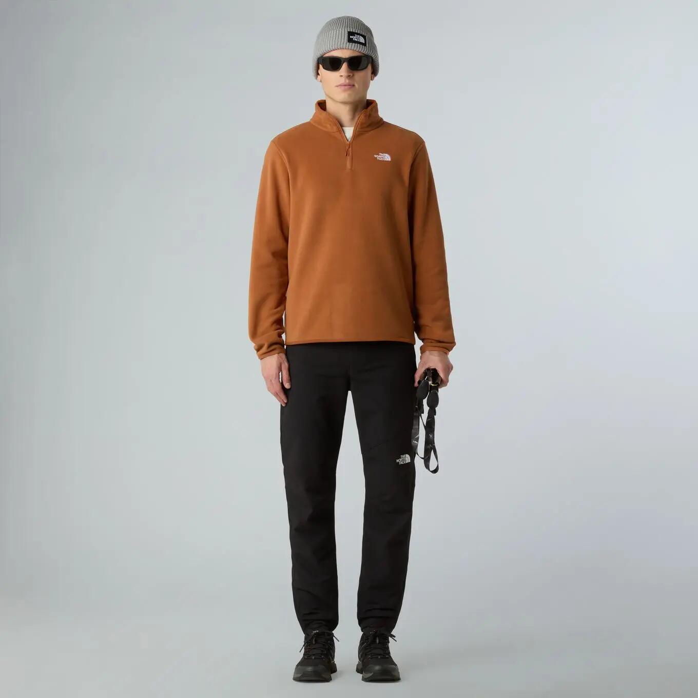 Polaire The North Face Glacier 1/4 Zip Orange Homme 2/5