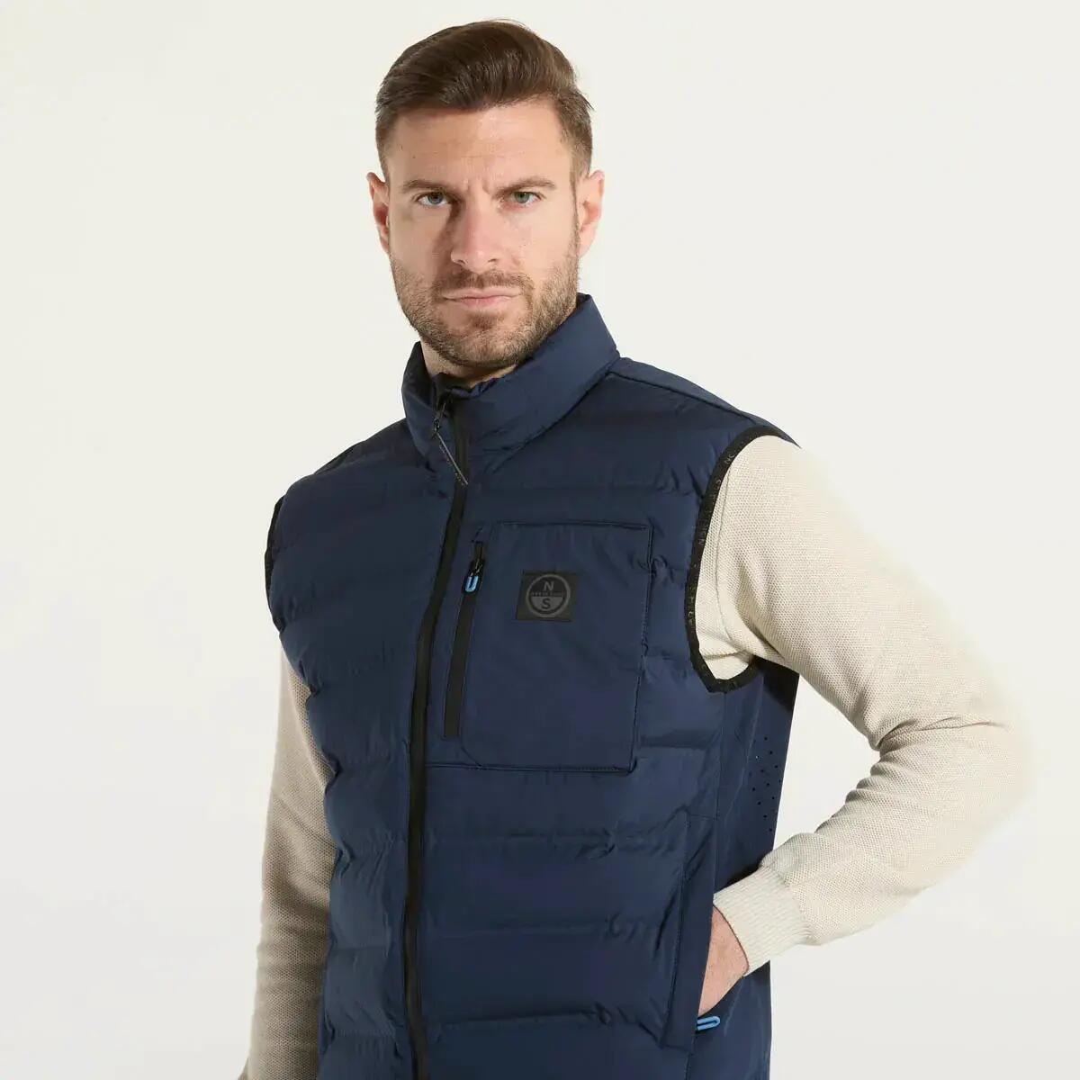 Giubbotto smanicato uomo waterproof con logo 5/5