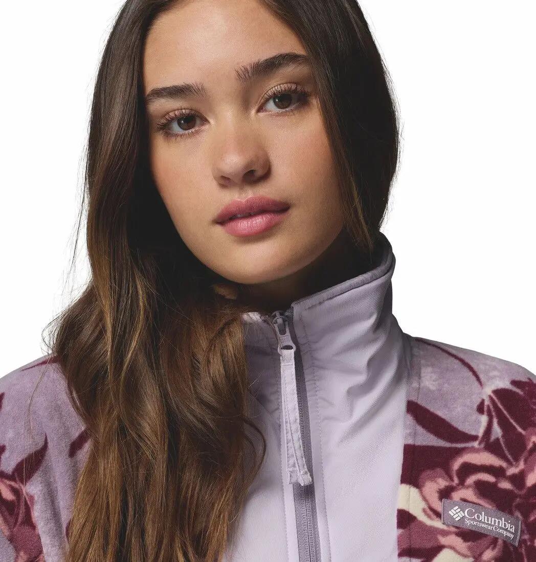 Polaire Femme Columbia 1/2 Zip Sequoia Grove Printed Violet 3/7