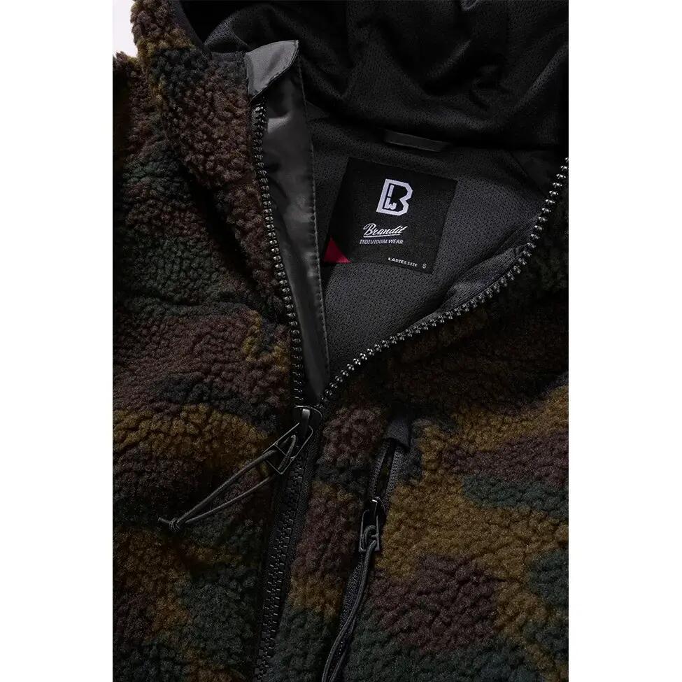 Ladies Teddyfleece Jacke Hooded 3/4