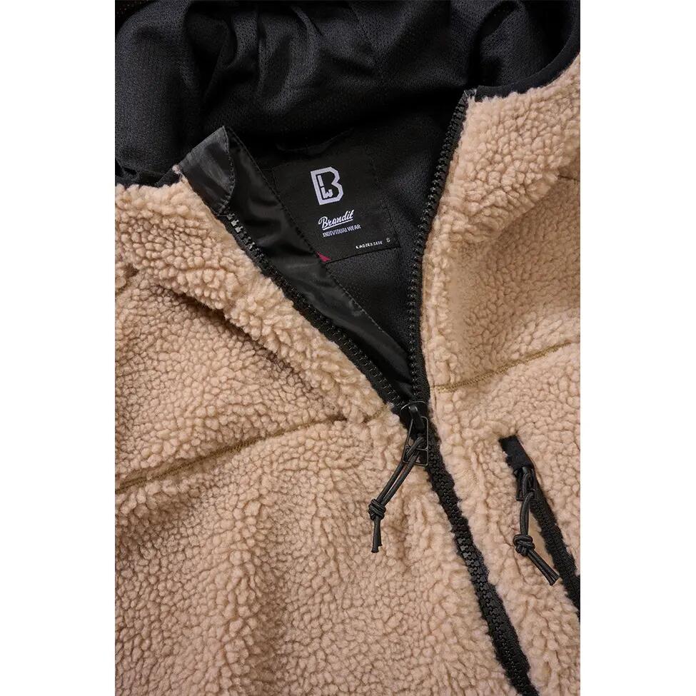 Ladies Teddyfleece Jacke Hooded 3/4