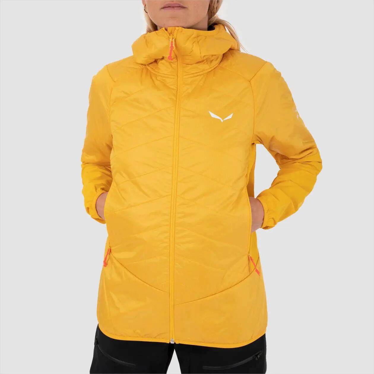 Chaqueta con capuchaOrtles Hybrid TirolWoolYellow para mujer de Salewa 5/5