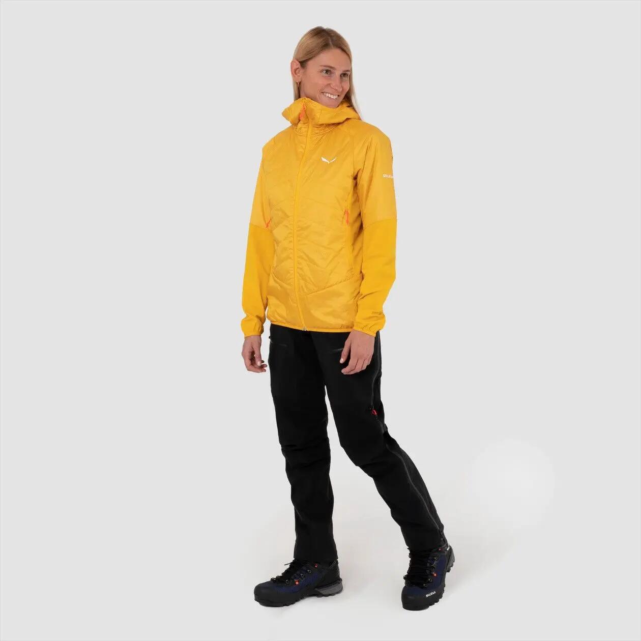 Chaqueta con capuchaOrtles Hybrid TirolWoolYellow para mujer de Salewa 3/5