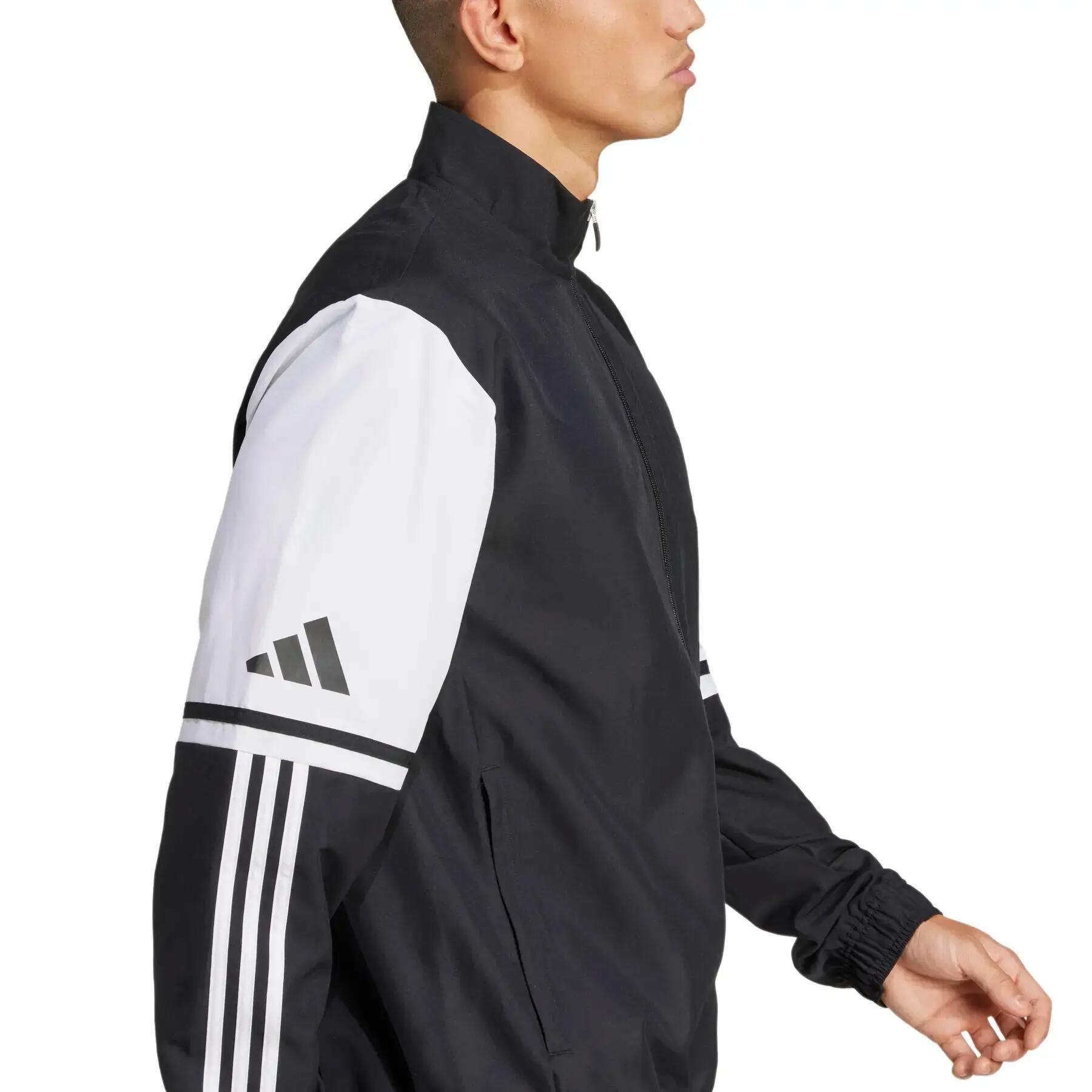 Giacca tuta uomo adidas nero/bianco 6/9