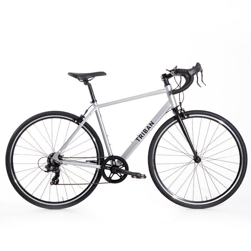 Reconditionné - VELO ROUTE HOMME CYCLOTOURISME RC100 GRIS - Très bon