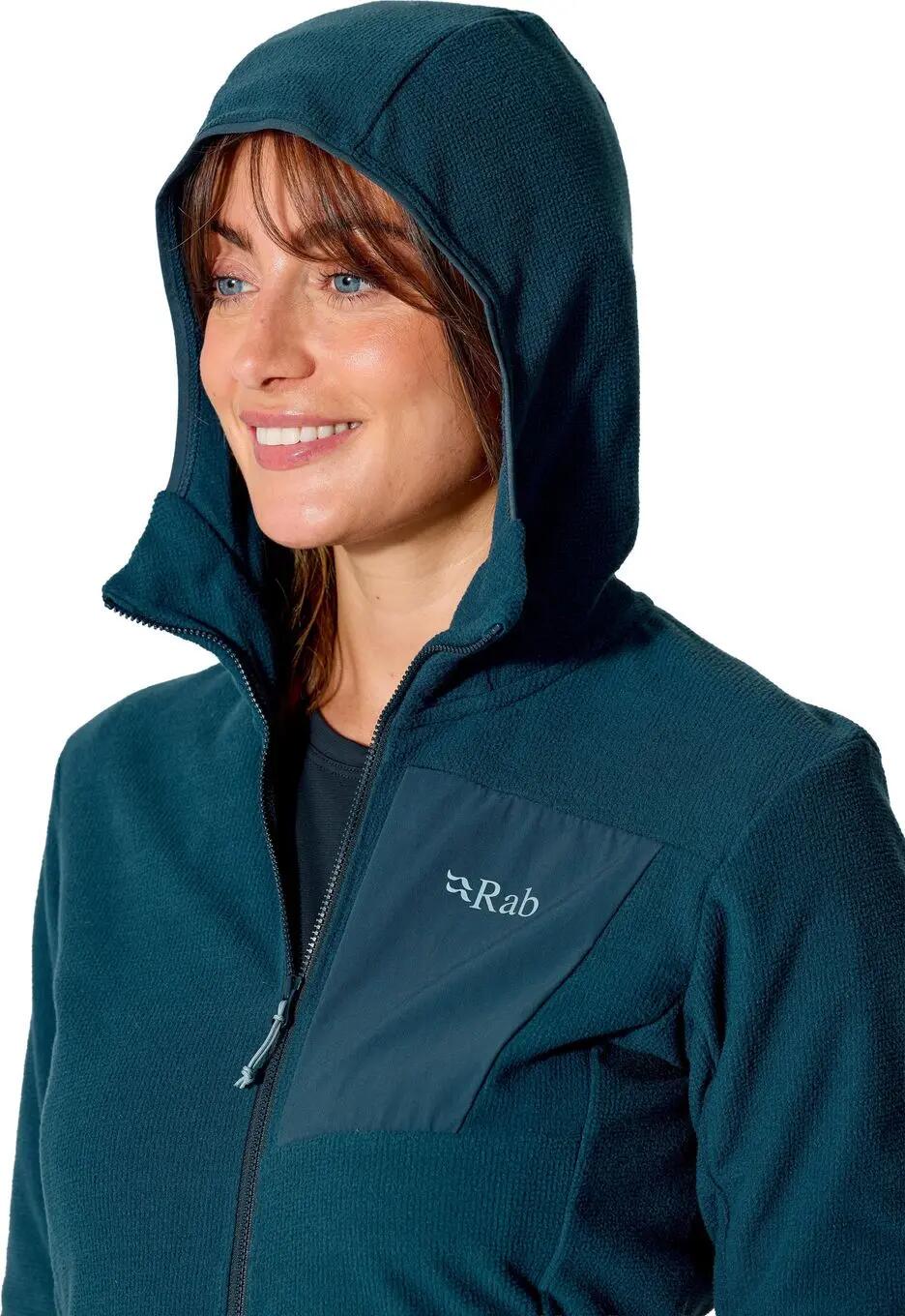 Felpa con cappuccio RAB Tecton blu da donna 5/7