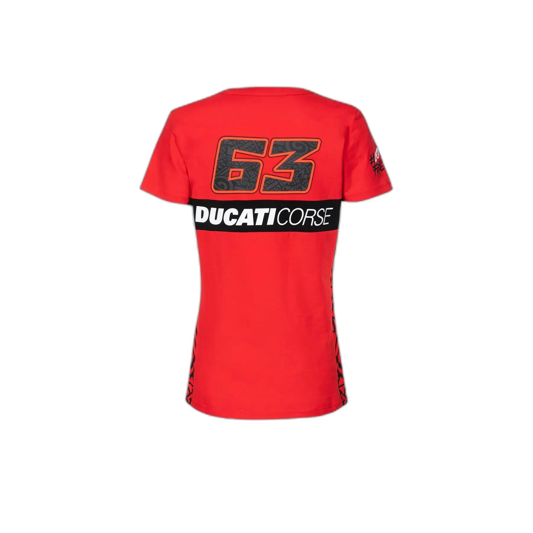 T-shirt VR46 63 Ducati Bagnaia Femme Rouge XS 3/3