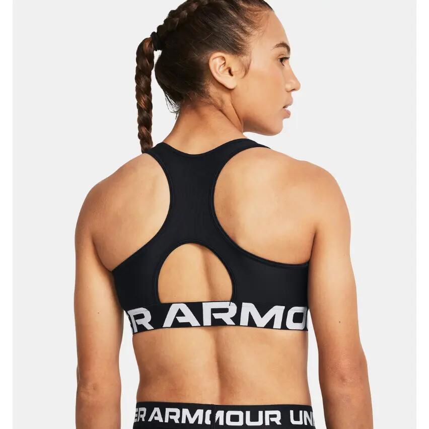 Brassière de sport Under Armour HeatGear Mid Branded noir 2/8