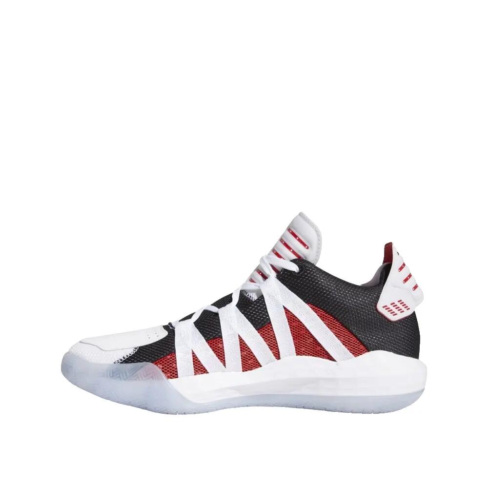 Zapatillas de baloncesto adidas Dame 6 J Rojo/Blanco/Negro 3/6
