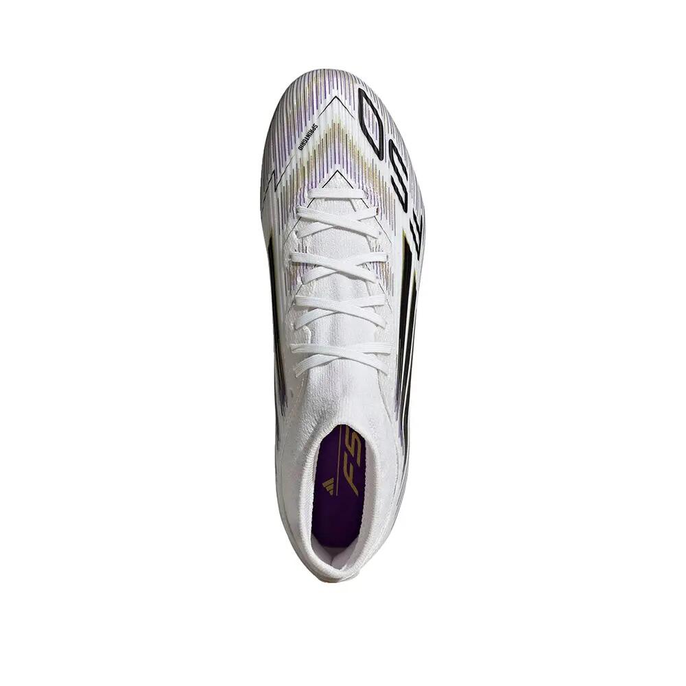 Botas de futebol adidas League Mid FG/MG Branco/Preto/Dourado 6/8