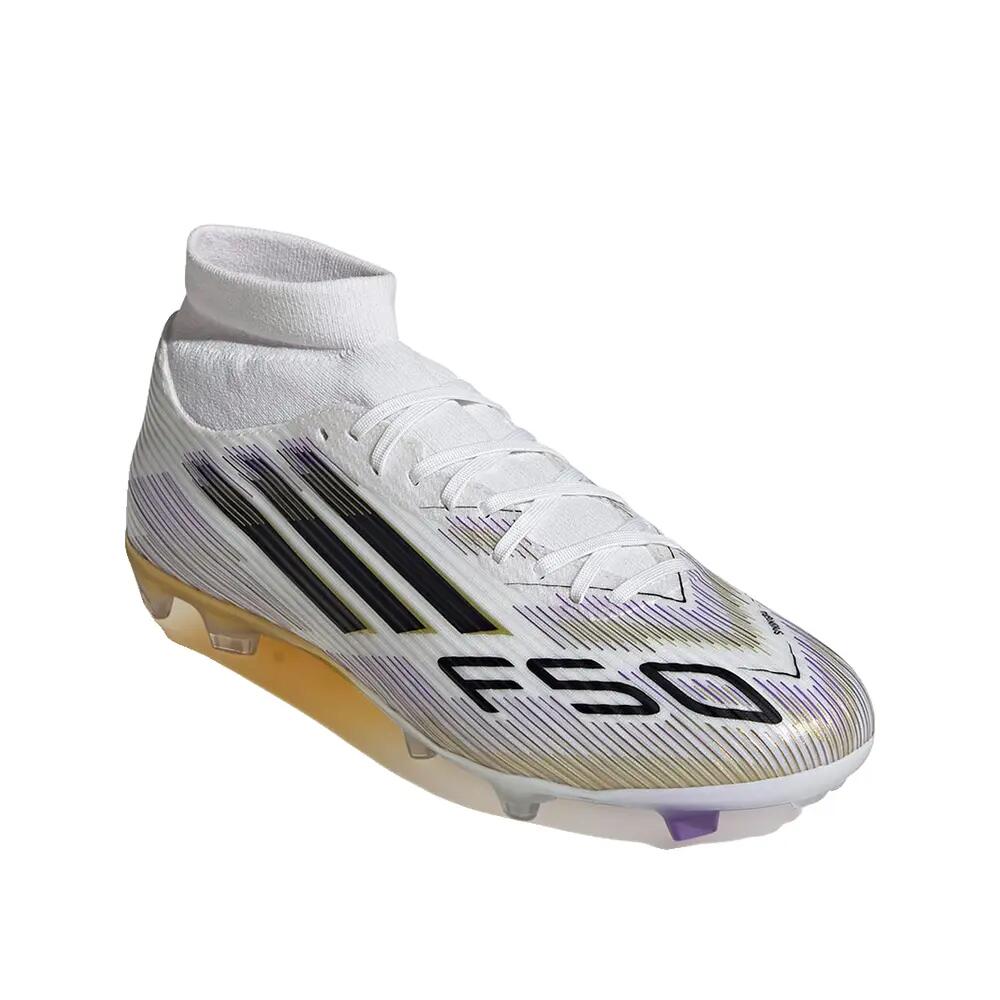 Botas de futebol adidas League Mid FG/MG Branco/Preto/Dourado 4/8