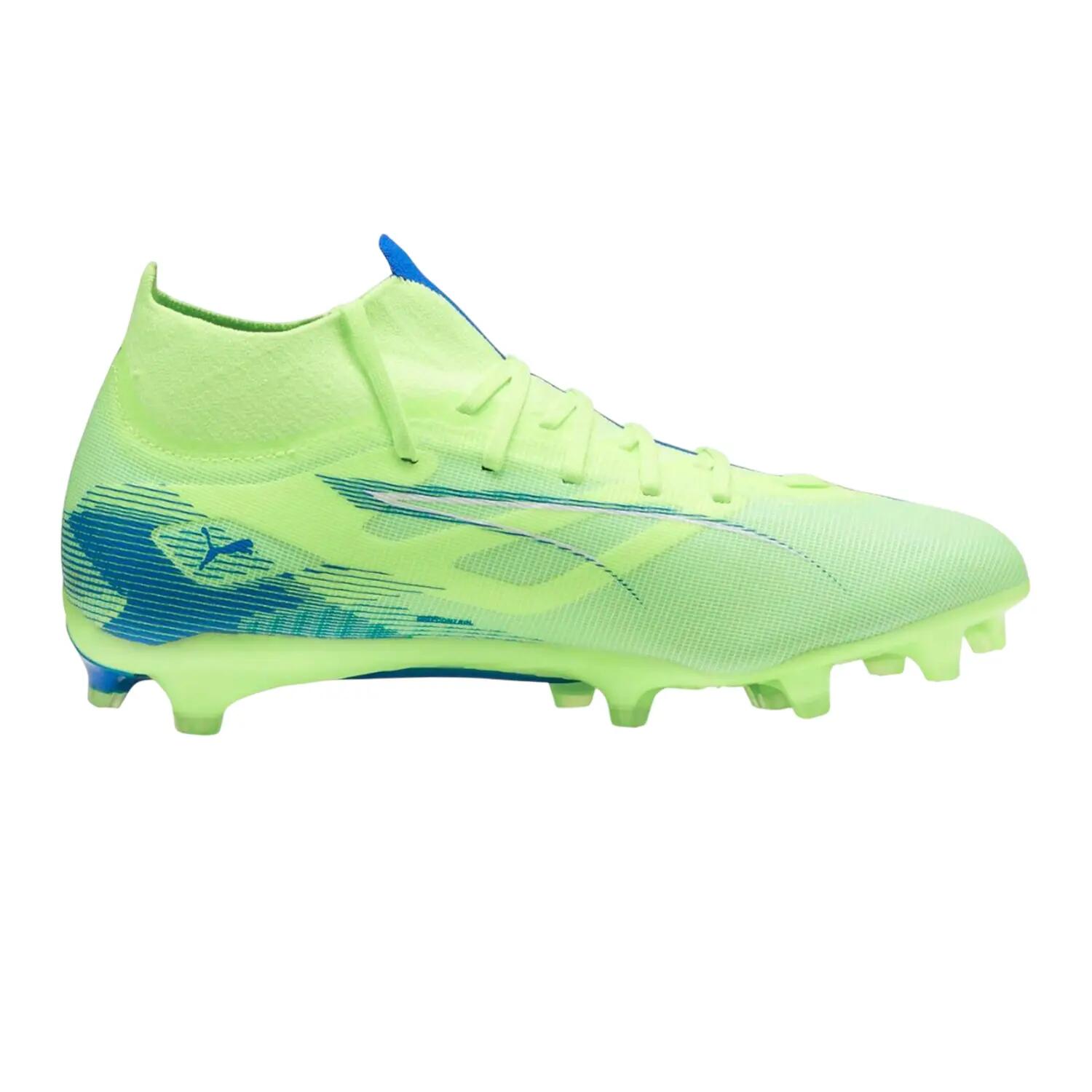 Chaussures De Foot Pour Terrain Ferme ULTRA MATCH Adulte (Pomme / Blanc / Bleu 4/15