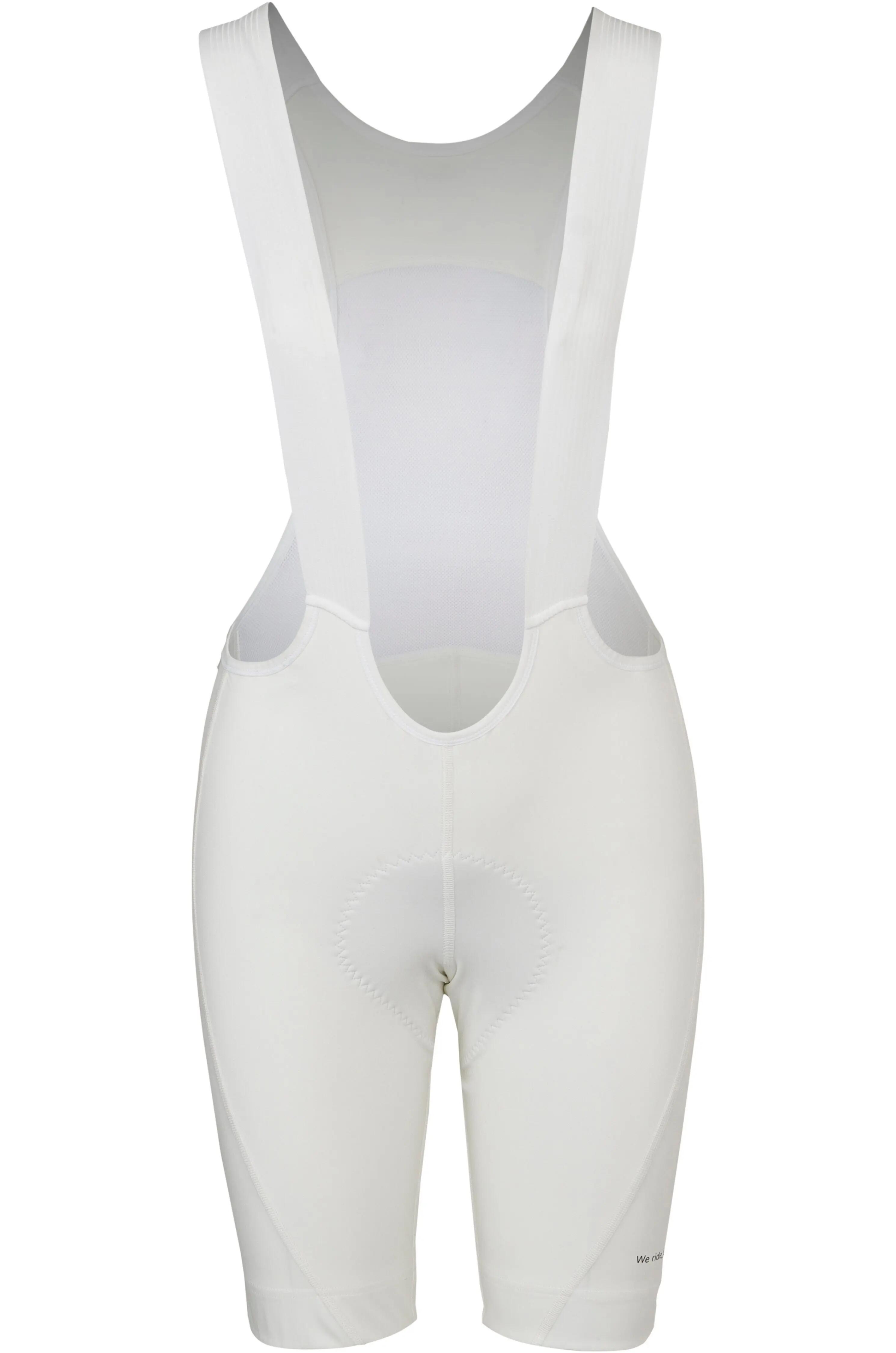 Pantaloncini ciclismo donna gravel con bretelle six6 bianchi 1/7