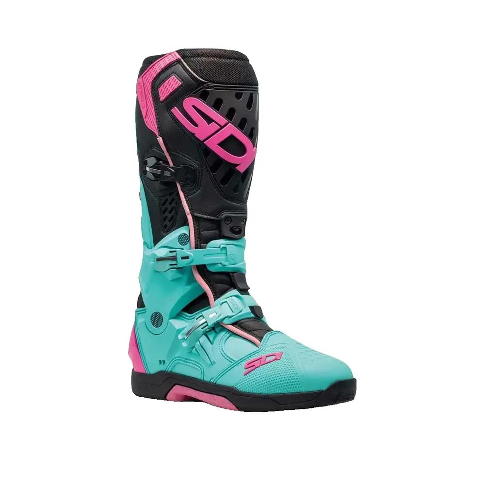Bottes de motocross Sidi Crossair Mint/Noir/Rose 3/5