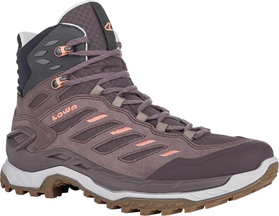 Sapatos de caminhada Lowa Innovo Gore-Tex Mid Bordeaux/Rose Mulher 2/7