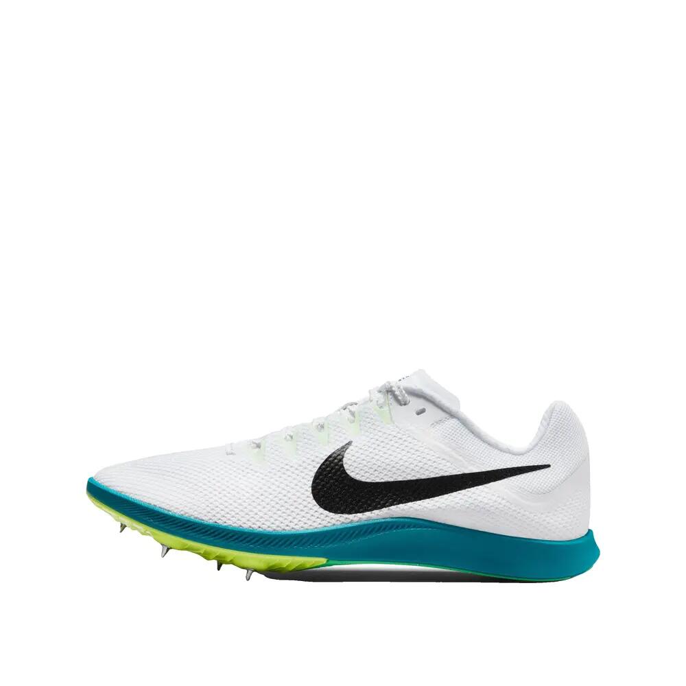 Nike Rival Distance Lauf Schuhe Weiß/Schwarz/Leuchtend Grün 3/6
