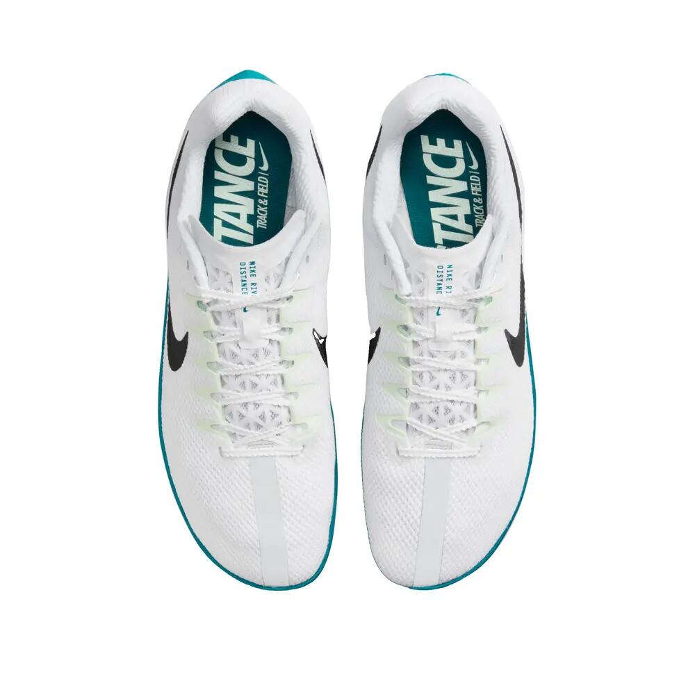 Nike Rival Distance Lauf Schuhe Weiß/Schwarz/Leuchtend Grün 2/6