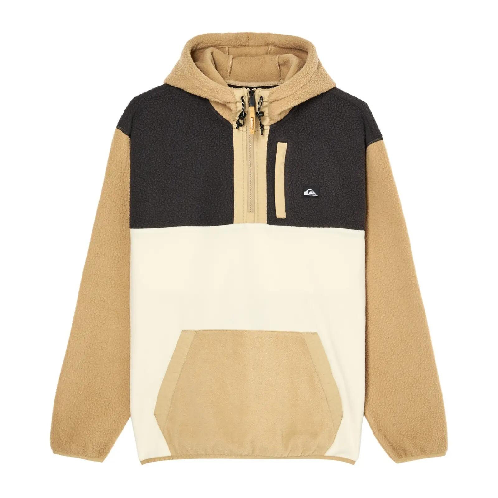 Polaire demi-zip à capuche Marron OCEAN VIEW MIX UP Beige Homme 6/7