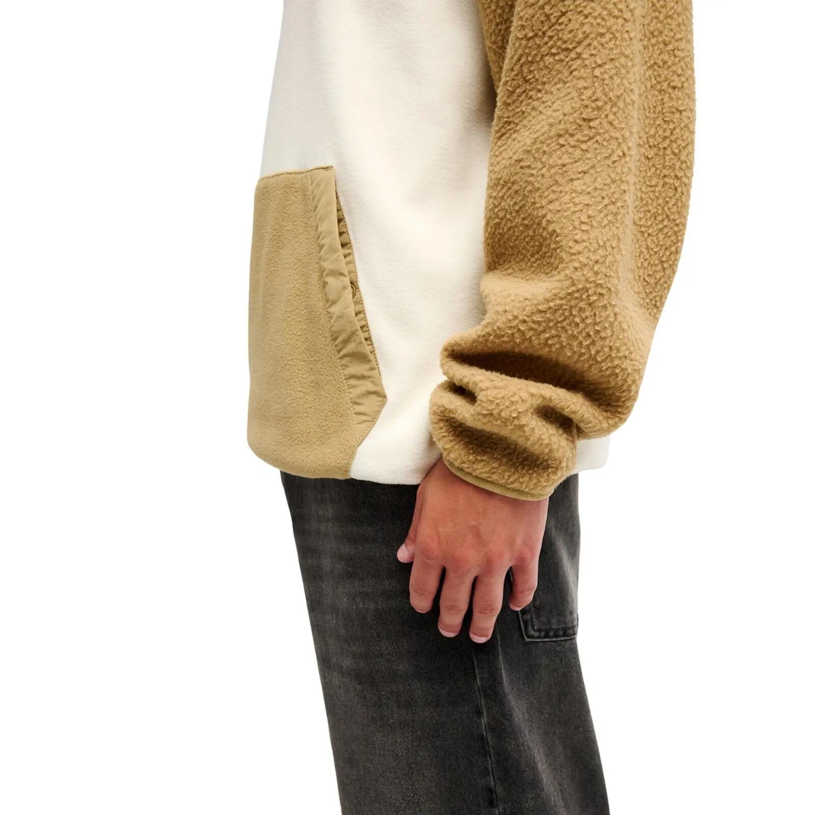 Polaire demi-zip à capuche Marron OCEAN VIEW MIX UP Beige Homme 5/7