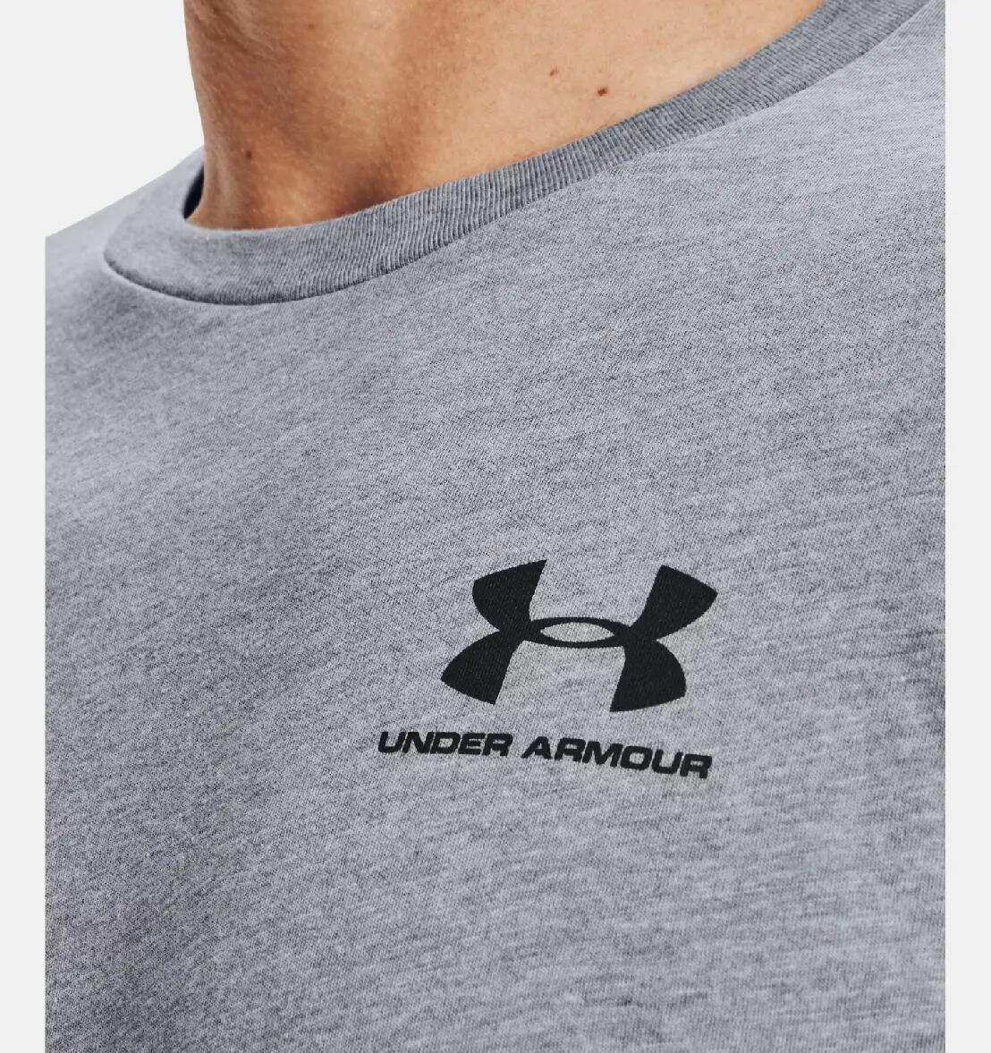 T-shirt Under Armour Sportstyle Left Chest gris clair 6/7