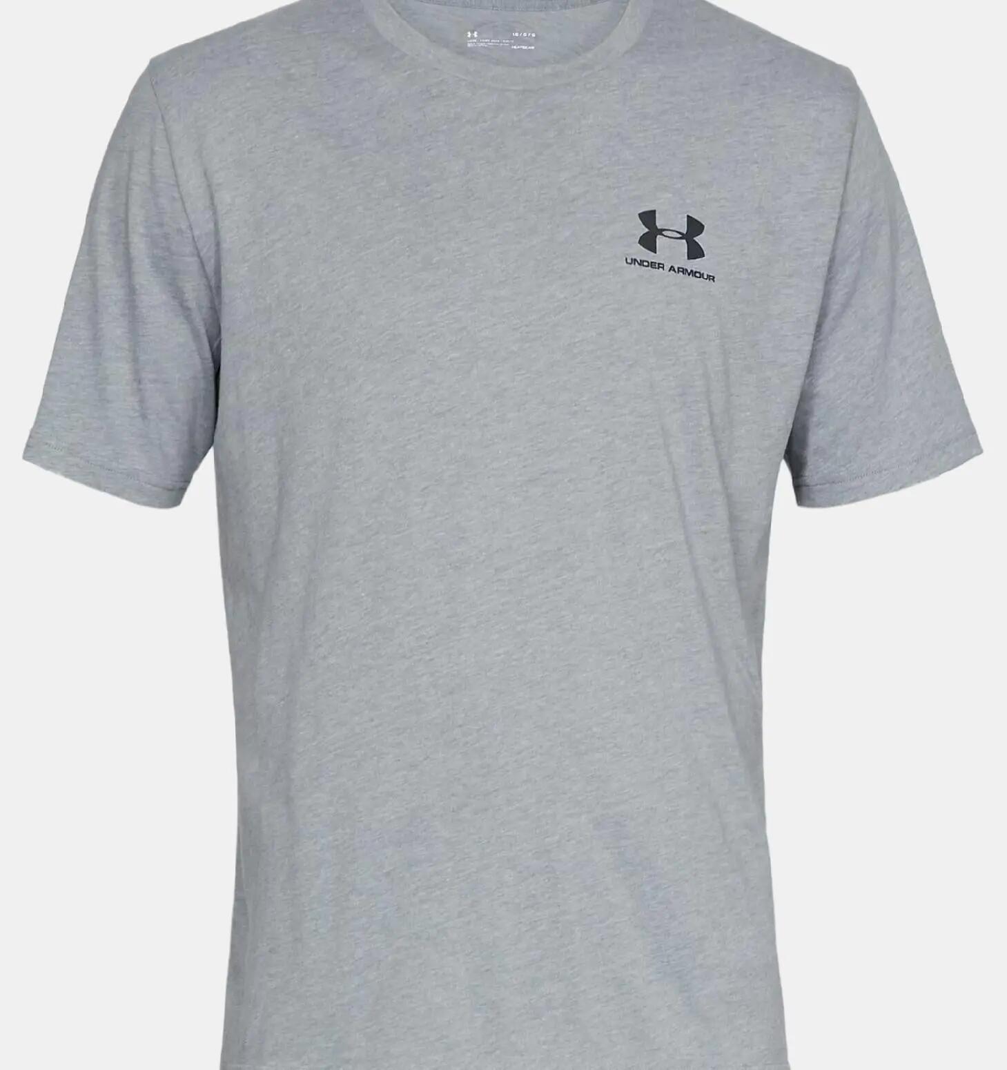 T-shirt Under Armour Sportstyle Left Chest gris clair 4/7